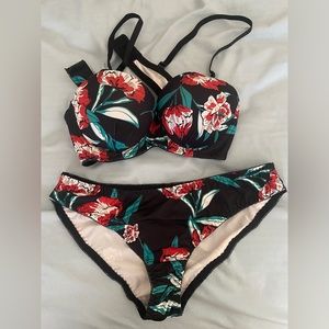 Shein floral print lingerie set size XL